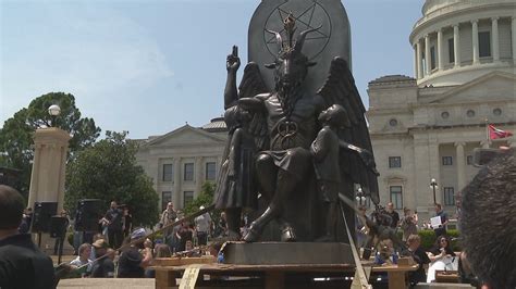 Satanic Temple Unveils Baphomet Statue At Arkansas Capitol