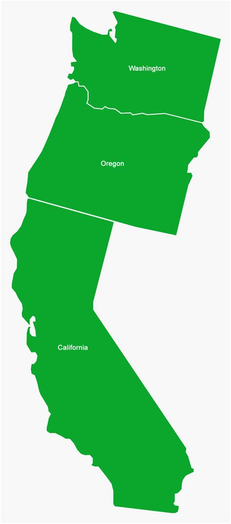 West Coast States Outline Png Download West Coast States Outline