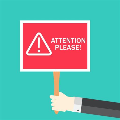 Attention Please Concept Of Important Announcement 3309337 Vector Art