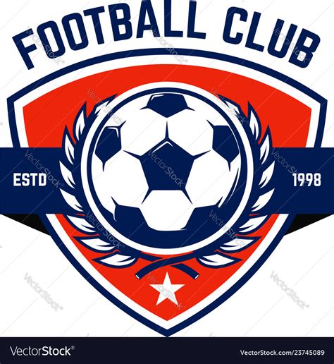 Soccer Football Emblems Design Element For Logo Vector Image
