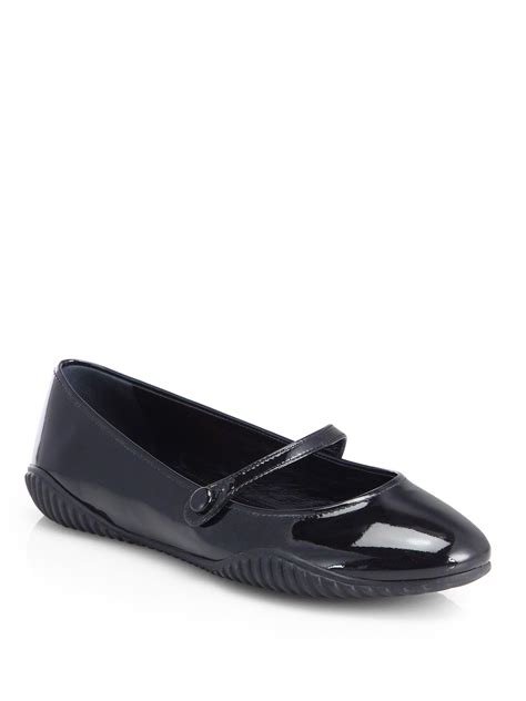 Lyst Prada Patent Leather Mary Jane Ballet Flats In Black