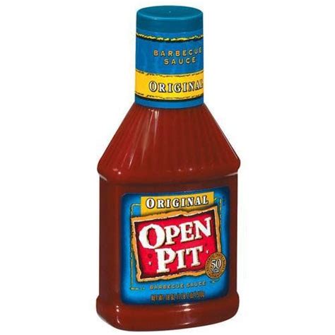 100 grams of sauce, barbecue, open pit, original contain 29.45 grams of carbohydrates, 0.5 grams of fiber, 0.44 grams of protein, 1,517 milligrams of sodium, and 64.96 grams of water.it is usually thick with a dark red colour, but there are several regional variations in the usa and around the world that contain fruit. Open Pit Original BBQ Sauce 18 oz. - 6 Unit Pack $17.19 ...