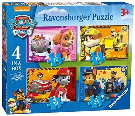 Ravensburger Paw Patrol 4 In A Box 12 16 20 24pc Jigsaw Puzzles