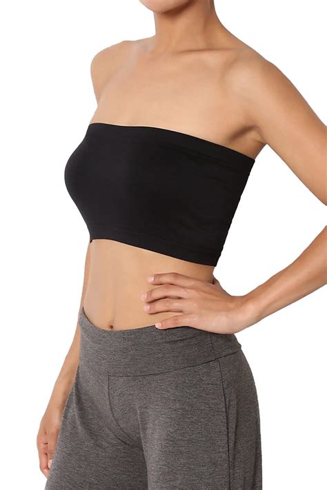 Womens Plain Strapless Boob Tube Bandeau Crop Top Stretch Vest Bralet Bra Ebay