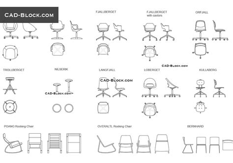 Ikea Chairs Dwg Premium Cad Blocks In Autocad
