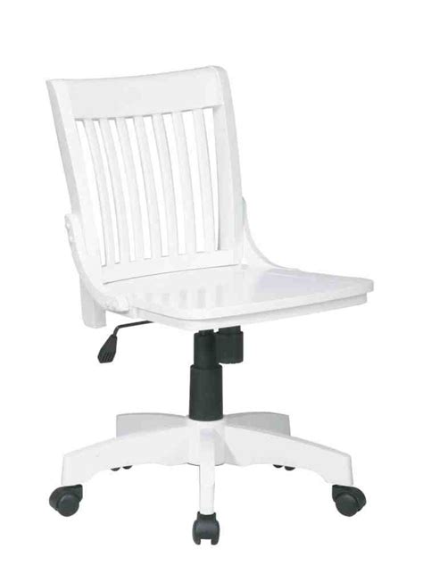 Ergonomic backrest fit the natural curve of the lower back and take the pain of spinal away from your body. White Wooden Desk Chair - Home Furniture Design
