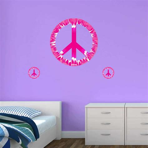 Peace sign decorations for bedrooms best home design cool in home interior creative peace. Peace Sign Wall Decals | Tie Dye Peace Sign | Sticker Genius
