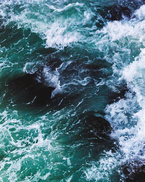 Hd Wallpaper Emerald Green Water Splash Photo Seascape Ocean Waves