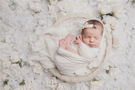 Surrounded By White A Baby Girl Photo Shoot Dallas Newborn