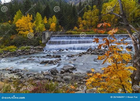 Landscapes Of Wenatchee River Lake Wenatchee And Leavenworth In Autumn
