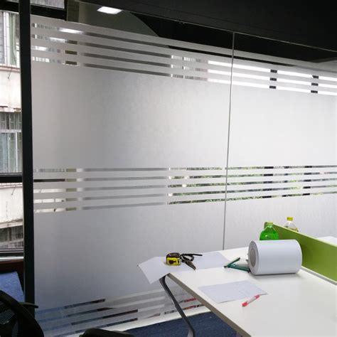 Frosted Striped Glass Foil Window Sticker Office Balcony Sliding Door