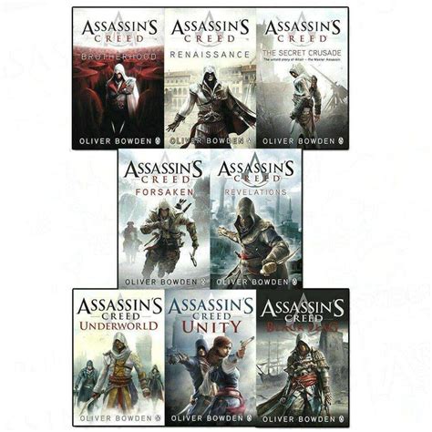 Assassins Creed 8 Books Collection Set By Oliver Bowden Inc Unity Rev