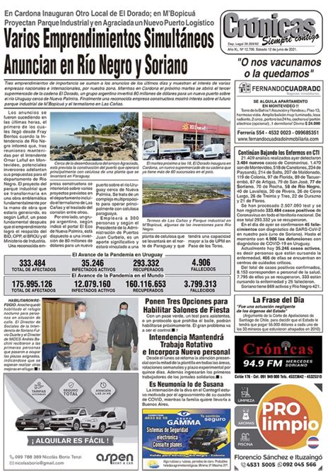 Diario Crónicas de Mercedes, Soriano, Uruguay