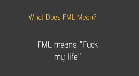 O Que Significa Fml