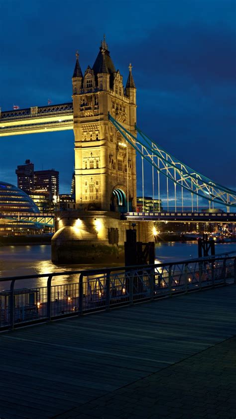 Wallpaper London Bridge Uk Night River Travel Tourism