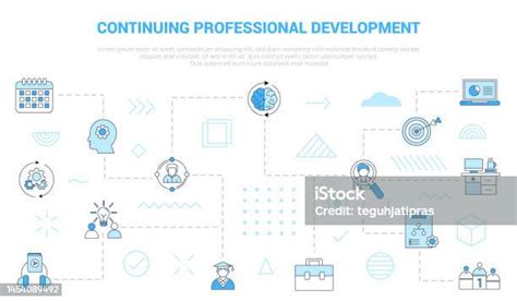 Cpd Continous Professional Development Concept With Icon Set Template