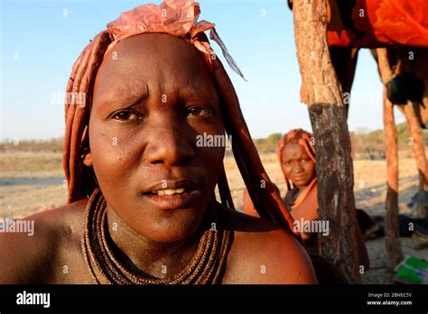 Portrait Of Himba Woman With Traditional Hair And Jewellry Kaokoland