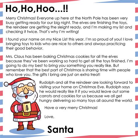 9 Best Letters From Santa Christmas Printable Pdf For Free At Printablee