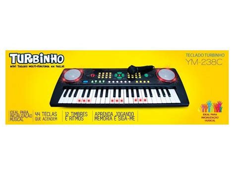 Teclado Infantil Crian A Turbinho Com Microfone Teclas Loja De Instrumentos Musicais S O