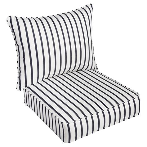 Mozaic Company Sunbrella Lido Outdoor Corded Chair Cushion And Pillow