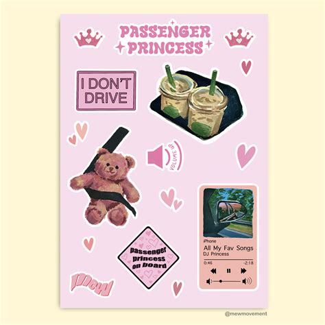 Passenger Princess Sticker Sheet Mewmovement