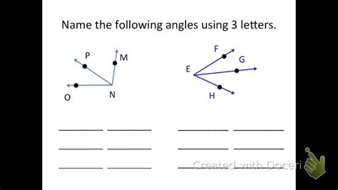 Naming Angles 1 And 3 Letters Youtube