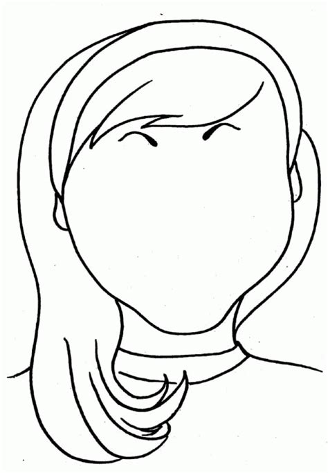 Woman Face Colouring Pages Clip Art Library