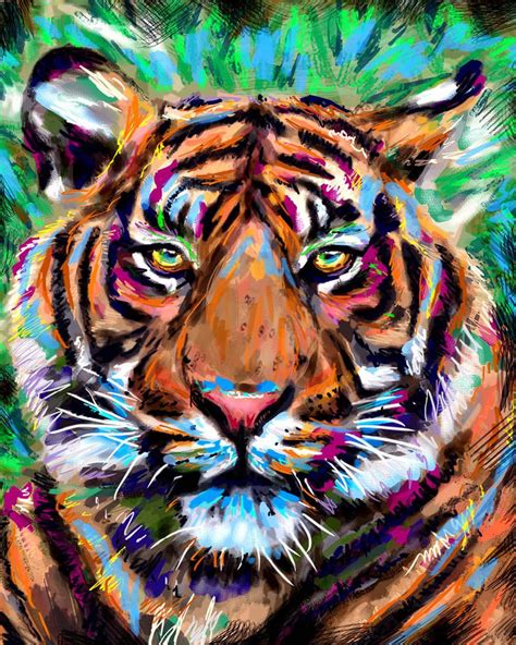 Tiger In The Jungle Painting At Explore Collection