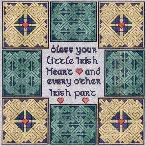 Bless Your Little Irish Heart Cross Stitch Pattern Smart Quotes Smart