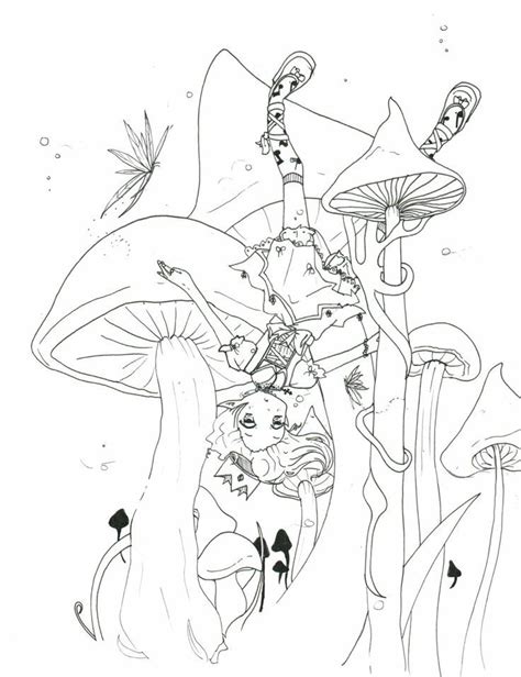 Melting Trippy Mushroom Coloring Pages Coloring Pages