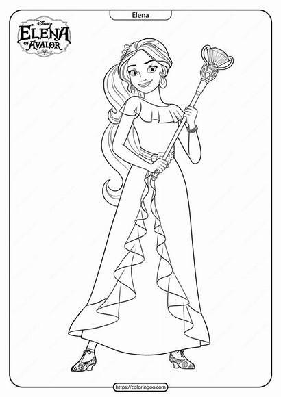 Elena Avalor Coloring Printable Princess Pdf Disney