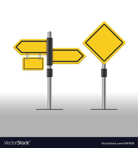Road Sign Template Royalty Free Vector Image Vectorstock