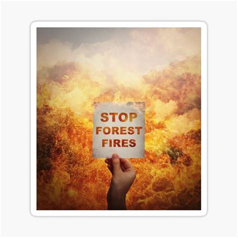 Stop Forest Fires Sticker By 1stunningart Redbubble