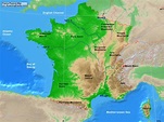 France Physical Map - A Learning Family
