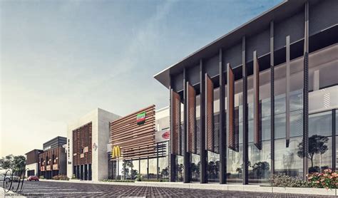 Al Qassim Strip Mall On Behance Stripmall Architecture Landscape And