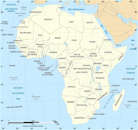 Mapa De África Para Imprimir Político Físico Con Nombres · 2022