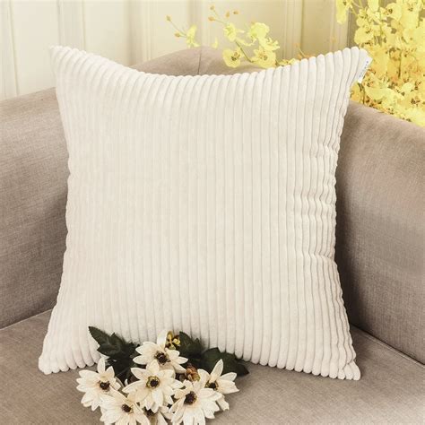 Corduroy Pillow 26 X 26 Cream Cheese Down South Inc