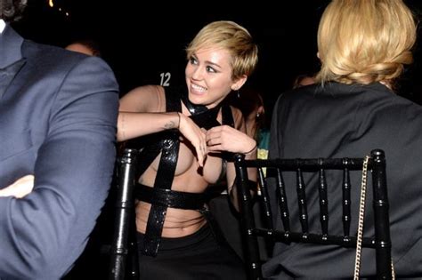 Miley Cyrus Barely Covers Nipples In Risky Black Dress Daily Record