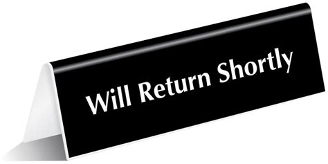 Will Return Shortly Sign Printable Printable Word Searches