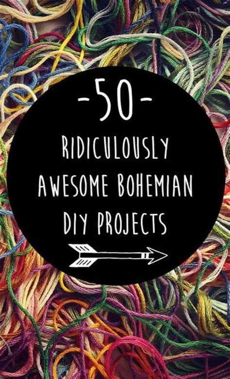 Hippie and boho or bohemian style has become popular in recent years. 50 Ridiculously Awesome Bohemian DIY Projects {Boho hippie ...