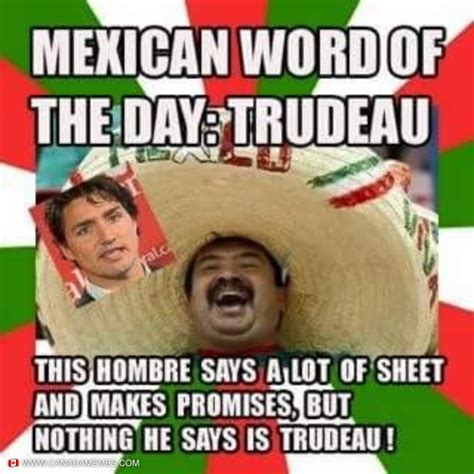 Mexican Word Of The Day Trudeau 🇨🇦 Canada Memes