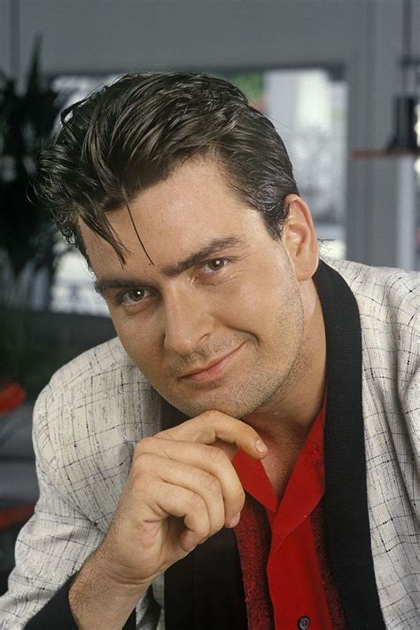 Actor Charlie Sheen Poses During A 1990 Malibu California Portrait