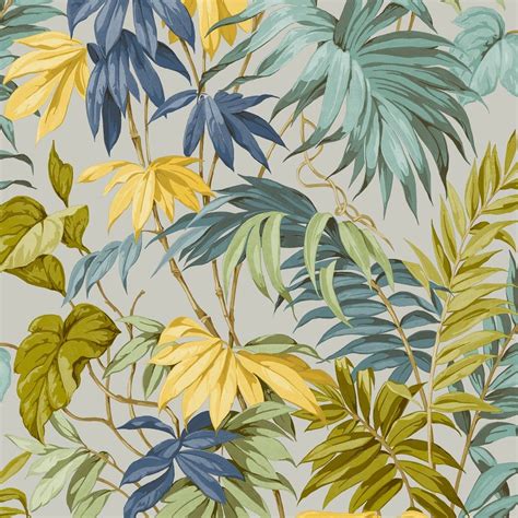 Grandeco Liane Tropical Forest Wallpaper Jungle Palm Tree Leaf Vinyl