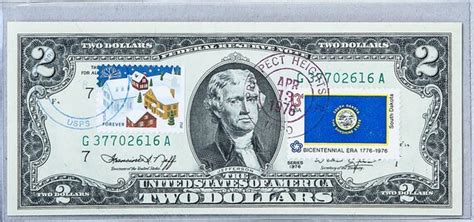 1976 Two Dollar Bill Federal Reserve 2 Dollar Stamps Etsy