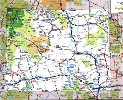 Printable Road Map Of Wyoming Free Printable Maps Sexiz Pix
