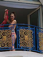 Evangelie Smyrniotaki Topless On Her Hotel Balcony In Cannes