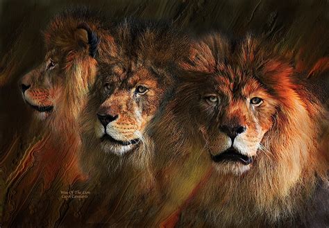 Way Of The Lion Mixed Media By Carol Cavalaris Fine Art America