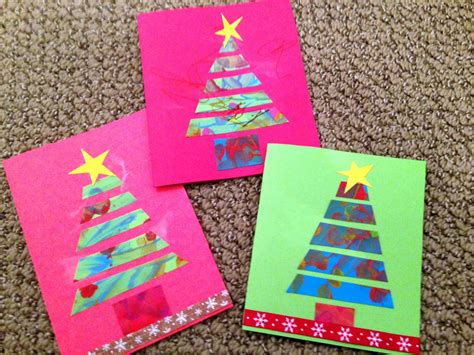 It's christmas crafts for kids to make at home. Four Simple Cards Kids Can Make | Homemade Thank You Cards ...