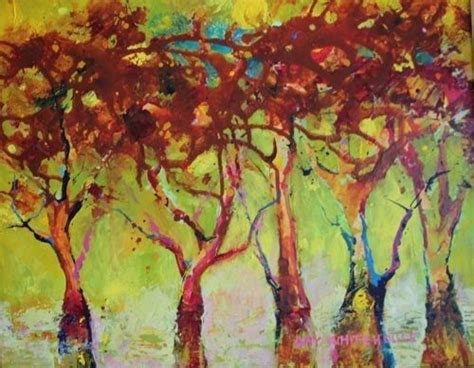A Walk In The Park Contemporary Trees Paintings By Arizona Artist Amy