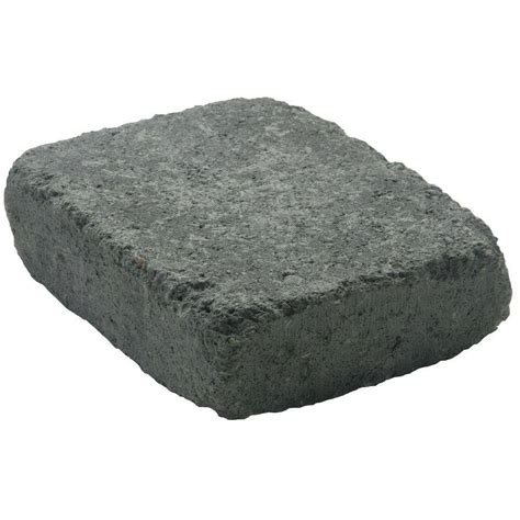 Mutual Materials 7 In X 9 In Cobblestone Tumbled Charcoal Concrete